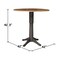 International Concepts Round Round 42 in. Top Dual Drop Leaf Bar Height Pedestal Dining Table in Hickory/Washed Coal, Wood K45-42DPT-27B-6B-2 - alternate 5